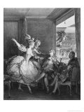 The Small Box, engraved by Charles Emmanuel Patas (1744-1802) c.1777   Lámina giclée por Jean-Michel Moreau the Younger