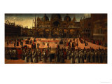 Procession in St. Mark's Square, 1496 Giclée-tryk af Gentile Bellini Procession in St. Mark's Square, 1496 Giclée-tryk af Gentile Bellini