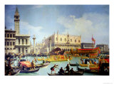 The Betrothal of the Venetian Doge to the Adriatic Sea, circa 1739-30 reproduction procédé giclée par Canaletto 