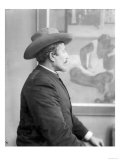 Paul Gauguin (1848-1903) in Front of His Canvases reproduction procédé giclée