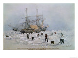 Hms Terror as She Appeared after Being Thrown up by the Ice in Frozen Channel, September 27th 1836 Giclee Print by Lieutenant Smyth
