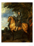 Equestrian Portrait of Charles I (1600-49) circa 1637-38 Giclée-Druck von Sir Anthony Van Dyck