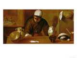Kitchen Maid with the Supper at Emmaus, circa 1618 Giclee Print by Diego Velázquez