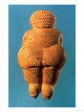 The Venus of Willendorf, Rear View of Female Figurine, Gravettian Culture Upper Palaeolithic Period Giclee Print