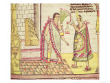 The Crowning of Montezuma II (1466-1520) the Last Mexican Emperor in 1502, 1579 Giclee Print by Diego Duran