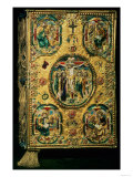 Gospel Cover, Gold with Repousse and Enamel Decoration, Set with Jewels, Russian, 12th Century Giclee Print