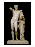 Statue of Hermes and the Infant Dionysus, circa 330 BC (Parian Marble) Giclee Print by Praxiteles 