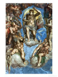 Christ, Detail from "The Last Judgement," in the Sistine Chapel, 16th Century reproduction procédé giclée par Michelangelo Buonarroti 
