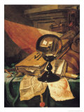 Vanitas with a Crystal Ball Giclée-Druck von Vincent Laurensz van der Vinne