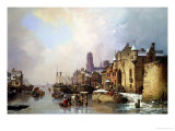 Winter in Konigsberg (Kaliningrad) Giclee Print by Ludwig Hermann