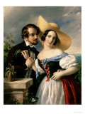 Flirtation, 1841 Giclee Print by Miklos Barabas