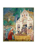 St. Clare Embraces the Body of St. Francis at the Convent of San Damiano, 1297-99 Giclee Print by Giotto di Bondone 