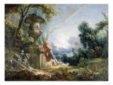 Pastoral Scene, or Young Shepherd in a Landscape Giclee Print by Francois Boucher Pastoral Scene, or Young Shepherd in a Landscape Giclee Print by Francois Boucher