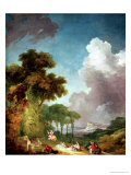Le swing Reproduction procédé giclée par Jean-Honoré Fragonard