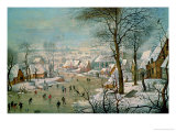 Winter Landscape Giclee Print by Pieter Brueghel the Younger