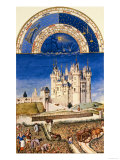 September: Harvesting Grapes by the Limbourg Brothers reproduction procédé giclée