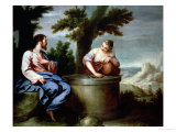 Jesus and the Samaritan Woman reproduction procédé giclée par Alonso Cano