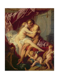 Hercule et Omphale Reproduction procédé giclée par Francois Boucher