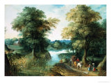 River Landscape Giclee Print by Jan Brueghel the Elder