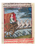 Venus Comes to the Rescue on a Chariot Drawn by Six White Doves, Bruges, circa 1487-95 Reproduction procédé giclée par Master of the Prayer Books 