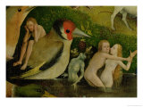 Le jardin des plaisirs terrestres : Allégorie du luxe, panneau central d'un triptyque reproduction procédé giclée par Hieronymus Bosch