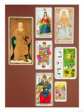 III the Empress, Seven Tarot Cards from Different Packs Giclee Print