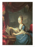 Archduchess Marie Antoinette Habsburg-Lothringen (1755-93) at the Spinnet Giclee Print by Franz Xaver Wagenschon