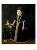 Girl with a Dwarf, Thought to be a Portrait of Margarita of Savoy Giclée-tryk af Sofonisba Anguisciola