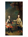 Joseph and Leopold, sons of Francis I and Maria Theresa of Austria, later Joseph II and Leopold II Lámina giclée por Martin van Meytens Joseph and Leopold, sons of Francis I and Maria Theresa of Austria, later Joseph II and Leopold II Lámina giclée por Martin van Meytens