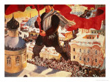 The Bolshevik, 1920 Giclee Print by Boris Kustodiyev