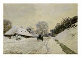 The Cart, or Road under Snow at Honfleur, 1865 (Oil on Canvas) Giclee Print by Claude Monet