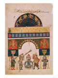 An Indian astrological chart depicting signs of the eastern Zodiac, 19th century, (literary text) Lámina giclée