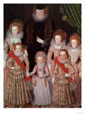 The Tasburgh Group: Lettice Cressy, Lady Tasburgh of Bodney, Norfolk and Her Children, circa 1605 Giclee Print