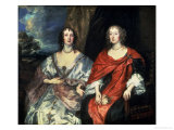 A. Dalkieth (Countess Morton) and Lady Kirk, 1640 Giclee Print by Sir Anthony Van Dyck A. Dalkieth (Countess Morton) and Lady Kirk, 1640 Giclee Print by Sir Anthony Van Dyck