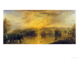 The Lake, Petworth: Sunset, a Stag Drinking, circa 1829 Reproduction procédé giclée par William Turner