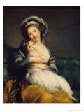 Self Portrait in a Turban with Her Child, 1786 Giclee Print by Elisabeth Louise Vigee-LeBrun