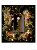 Communion cup and host, encircled with a garland of fruit Lámina giclée por Jan Davidsz. de Heem