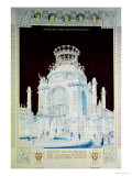 Academy of Fine Arts, Vienna, design for the Hall of Honour (coloured pencil) Lámina giclée por Otto Wagner
