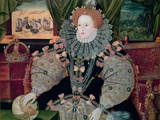 Elizabeth I, Portrait avec l'Armada, c. 1588 Reproduction procédé giclée par George Gower