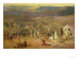 The Capture of the Retinue of Abd-El-Kader (1808-83) Or, the Battle of Isly in 1844, 1844-63 Impressão giclée por Horace Vernet