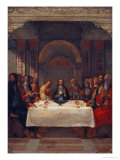 The Institution of the Eucharist, circa 1490 Giclée-tryk af Ercole de'Roberti The Institution of the Eucharist, circa 1490 Giclée-tryk af Ercole de'Roberti