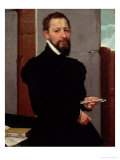 Giovanni Pietro Maffeis (1533-1603), Professor of Rhetoric at Genoa University (1563) Giclee Print by Giovanni Battista Moroni