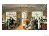 The Library, from Poetical Sketches of Scarborough, by Rudolph Ackermann (1764-1834), 1813 Giclee Print by James Green