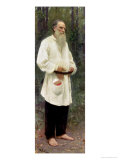 Portrait of Lev Tolstoy (1828-1910) 1901 Reproduction procédé giclée par Ilya Efimovich Repin