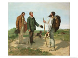 La Rencontre or Bonjour Monsieur Courbet, 1854 Giclee Print by Gustave Courbet