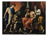 Orpheus before Pluto and Persephone (Oil on Canvas) Giclee Print by Francois Perrier