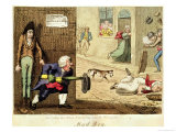 Mad Dog, a Caricature of People's Fear of a Mad-Dog and of Rabies, 1826 Giclee-trykk av Thomas Busby