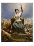 France Illuminating the World Giclee Print by Ange-Louis Janet