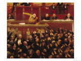Jean Jaures (1859-1914) Speaking at the Tribune of the Chamber of Deputies, 1903 Giclee Print by Jean Veber
