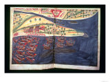 Exploration Map of Surat, in the Gujarat District of India Giclee Print